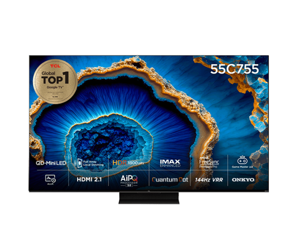 [TCL] 4K QD-Mini LED 구글 UHD TV 55인치 벽걸이형