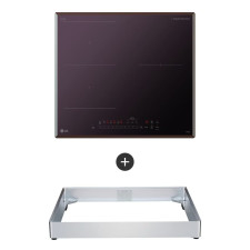 LG 디오스 오브제컬렉션 와이드존 전기레인지 + 8cm 프리스탠딩 (블랙)