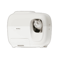 PETSNOWY 고양이 자동 화장실(브라운/화이트)